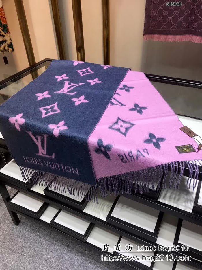 路易威登LV2018秋冬新款加厚羊絨圍巾 霍思燕款 688048 LLWJ6038